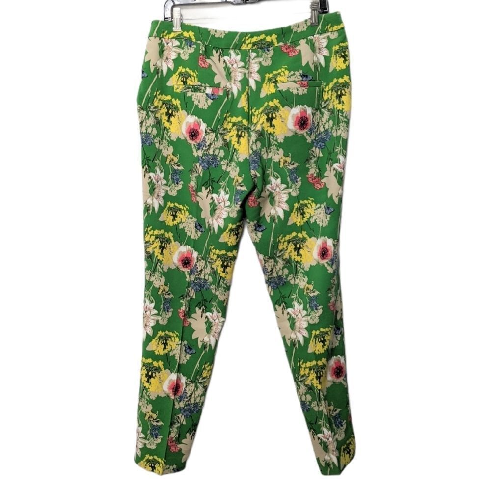 GIBSON LATIMER Green Floral Garden Dress Pants 10 - Picture 3 of 6
